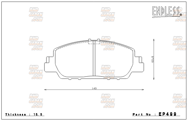 Endless Brake Pads Rear Set Type Super Street S-Sports SSS - FR4